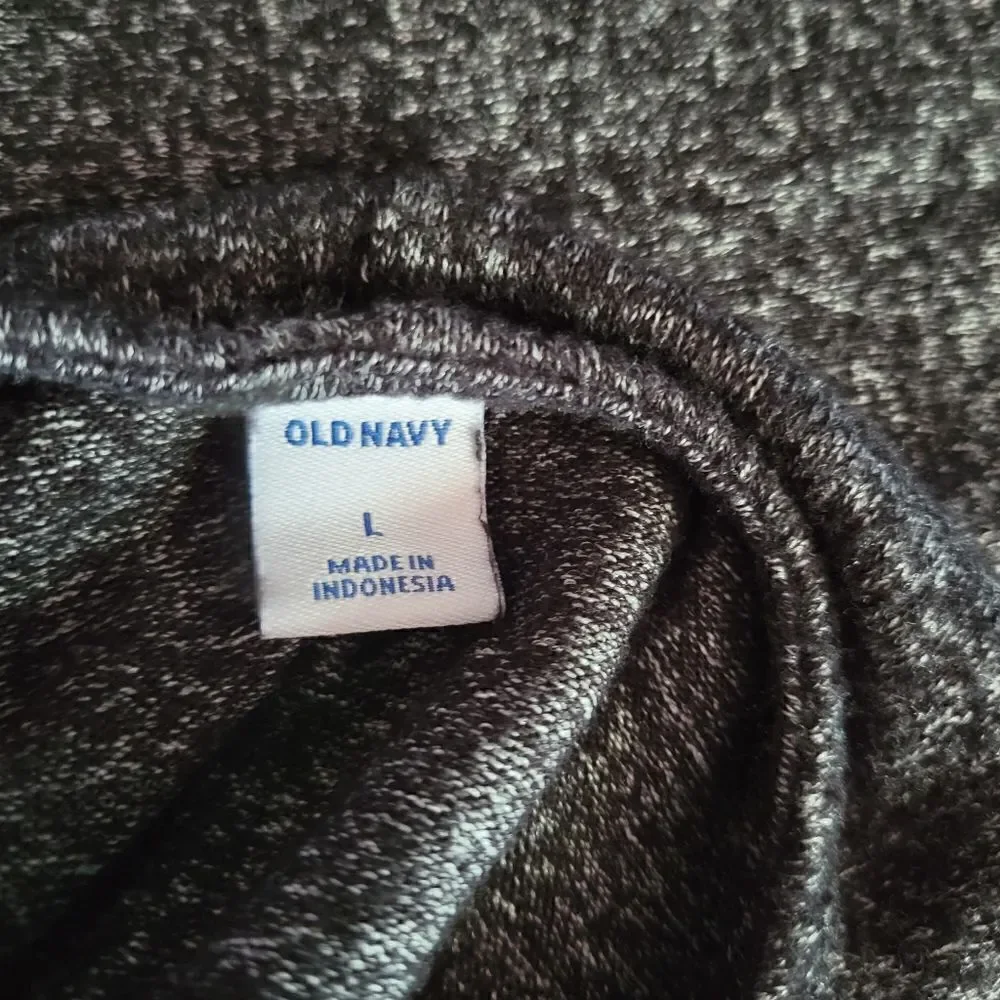 Old Navy Marled Gray Long Sleeve Rolled Round Neck Sweater Dress Size L